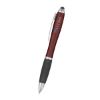 Satin Stylus Pen - Burgundy with Black Rubberized Grip