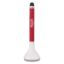 Stylus Pen Stand With Screen Cleaner - White with Red