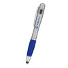 Trio Pen With LED Light And Stylus - Silver with Blue