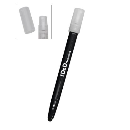 Refillable Spray Bottle With Stylus - Black