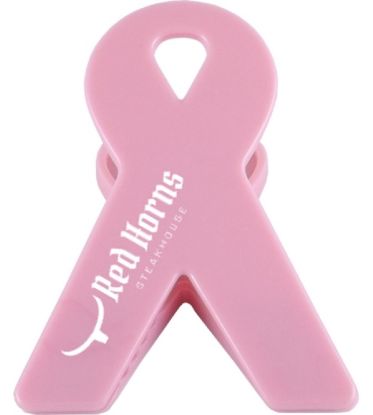 Pink Awareness Ribbon Bag Clip