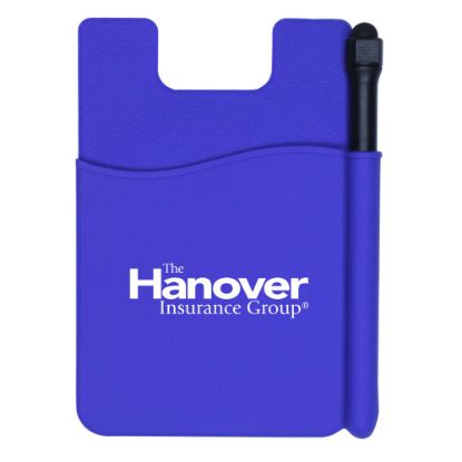 Silicone Phone Wallet with Pen/Stylus