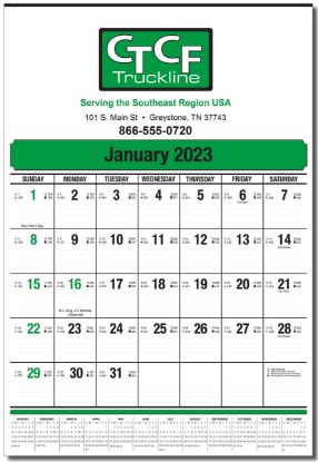 Mini Wall Contractor\'s Calendar