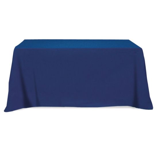 Flat Poly/Cotton 3-Sided Table Cover - Fits 6' Standard Table