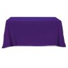 Flat Poly/Cotton 3-Sided Table Cover - Fits 6' Standard Table
