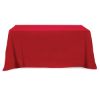 Flat Poly/Cotton 3-Sided Table Cover - Fits 6' Standard Table