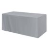 Fitted Poly/Cotton 3-Sided Table Cover - Fits 6' Standard Table