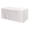 Fitted Poly/Cotton 3-Sided Table Cover - Fits 6' Standard Table