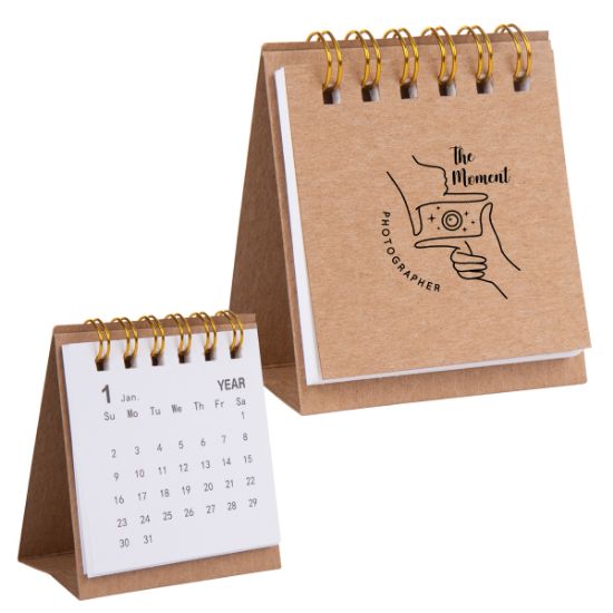 Customized Products. Kraft Paper Mini Desk Calendar