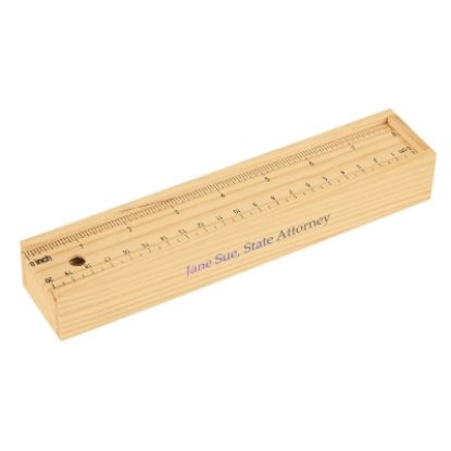 12-Piece Colored Pencil Set In Wooden Ruler Box