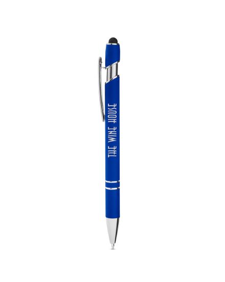 Rubberized Aluminum Click Stylus Pen 