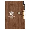 Woodgrain Look Notebook With Sticky Notes And Flags 