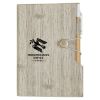 Woodgrain Look Notebook With Sticky Notes And Flags 