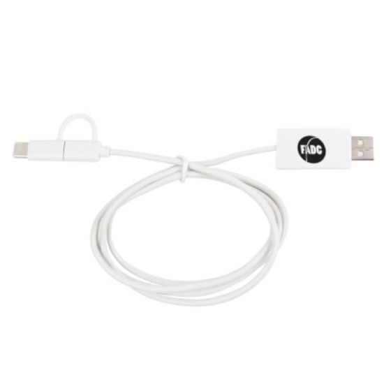 3-In-1 3 Ft. Charging Cable With Antimicrobial Additive