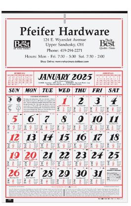 7 Sheet Almanac Calendar