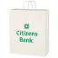 Kraft Paper White Shopping Bag - 16" X 19"