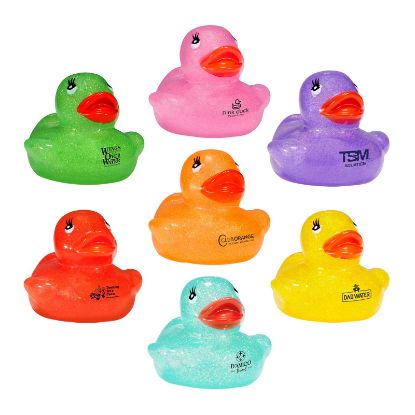 2" Pastel Glitter Rubber Duck